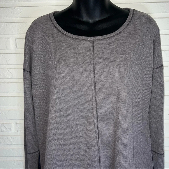 Mystree Anthropologie gray crewneck tie-dye Cotton shirt, Women’s Size Small - Picture 3 of 6